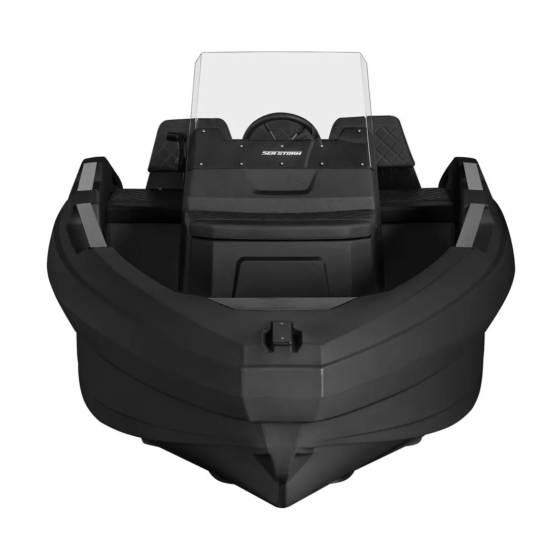 Bug eines doppelwandigen HDPE-Sportbootes der SeaStorm 17 aus Polyethylen